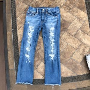 american eagle cropped jeans, size 2